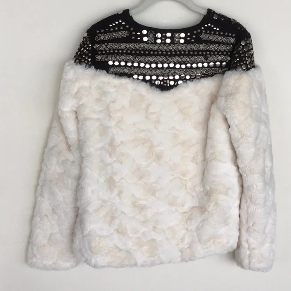 Faux fur coat boho-chic - Picture 2 of 4